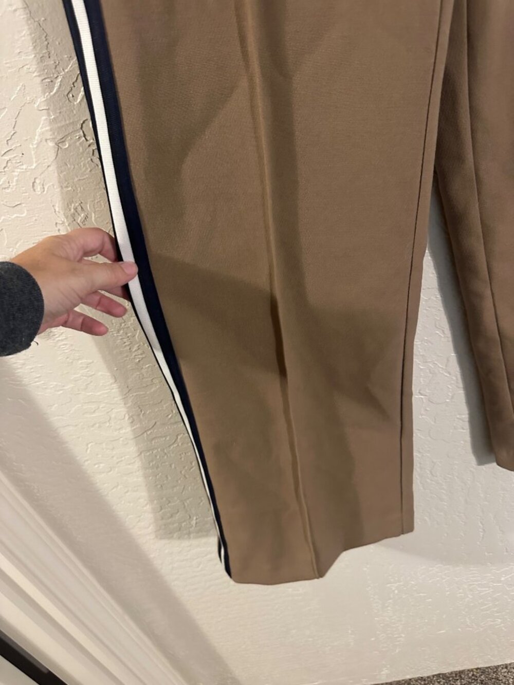 Zara Brown Pleated Pin Striped Casual Dressy Professional Pants - Picture 3 of 10
